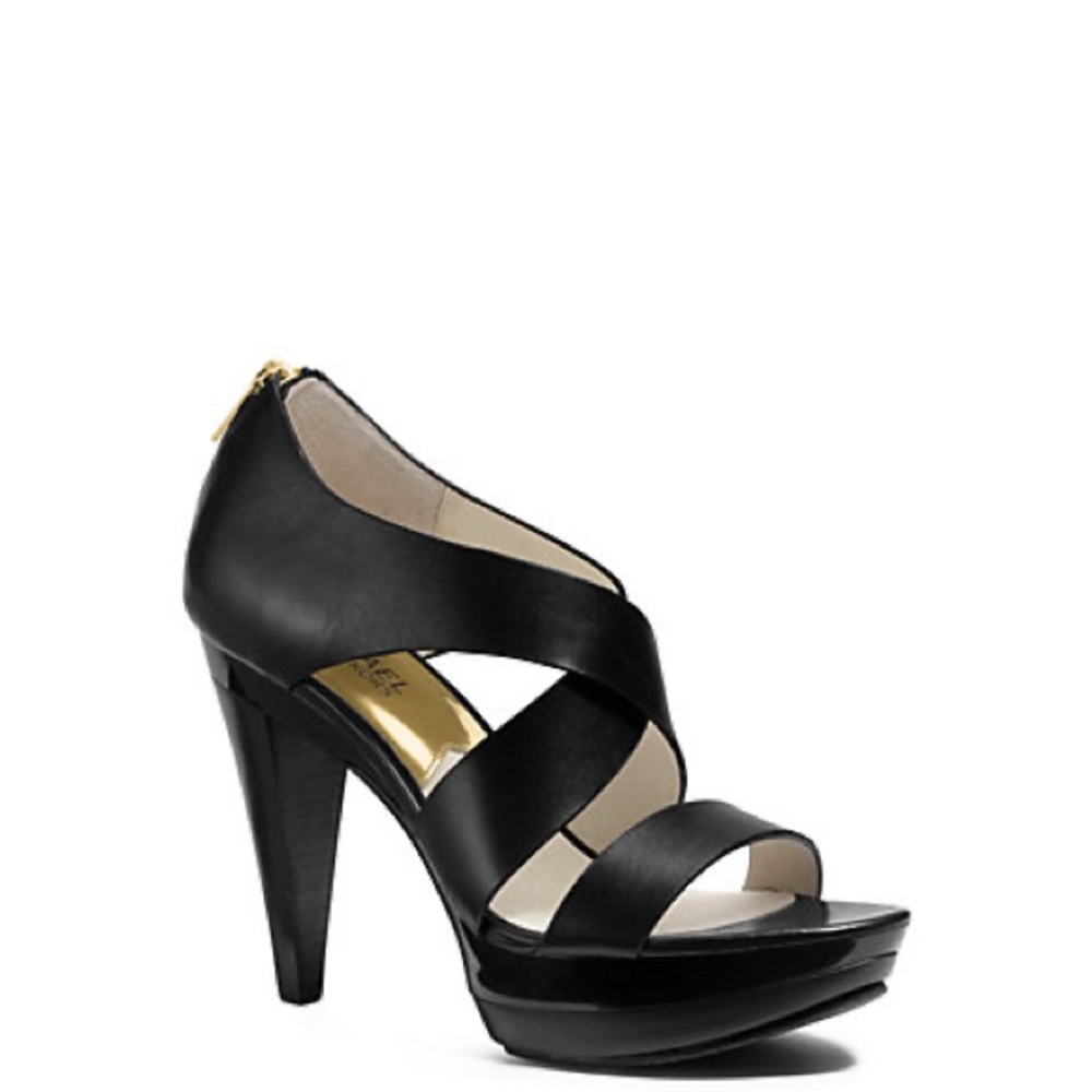 Michael Kors Black Strappy High Heel Sandals